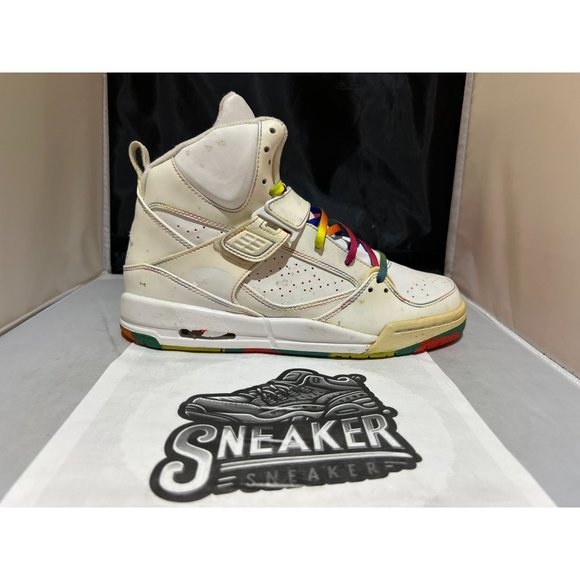 Jordan Flight 45 High (GS) White Pink Flash 2009- 3834520 104 Youth size 7Y **LI - Picture 2 of 9